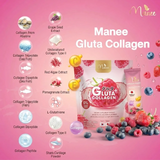 Manee Gluta+ Collagen Raspberry Flavour - 20 Sachets × 10g