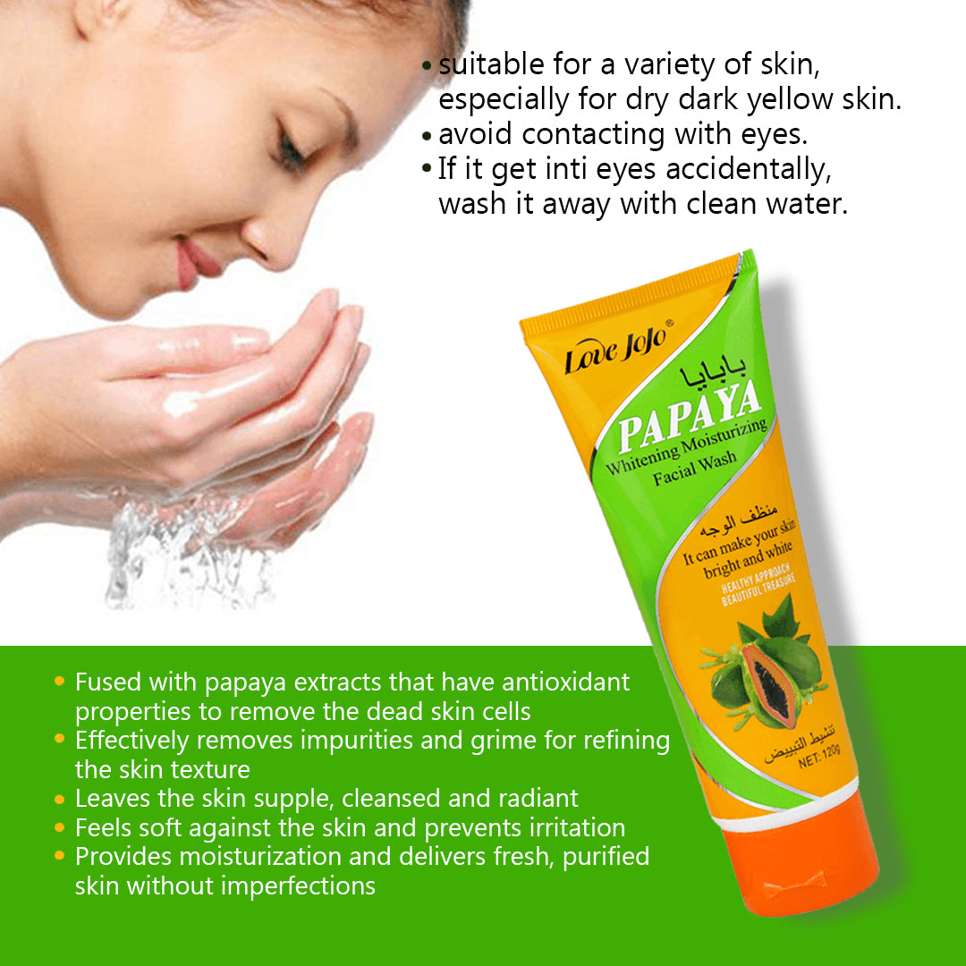 Love Jojo Papaya Whitening Moisturizing Facial Wash - 120g