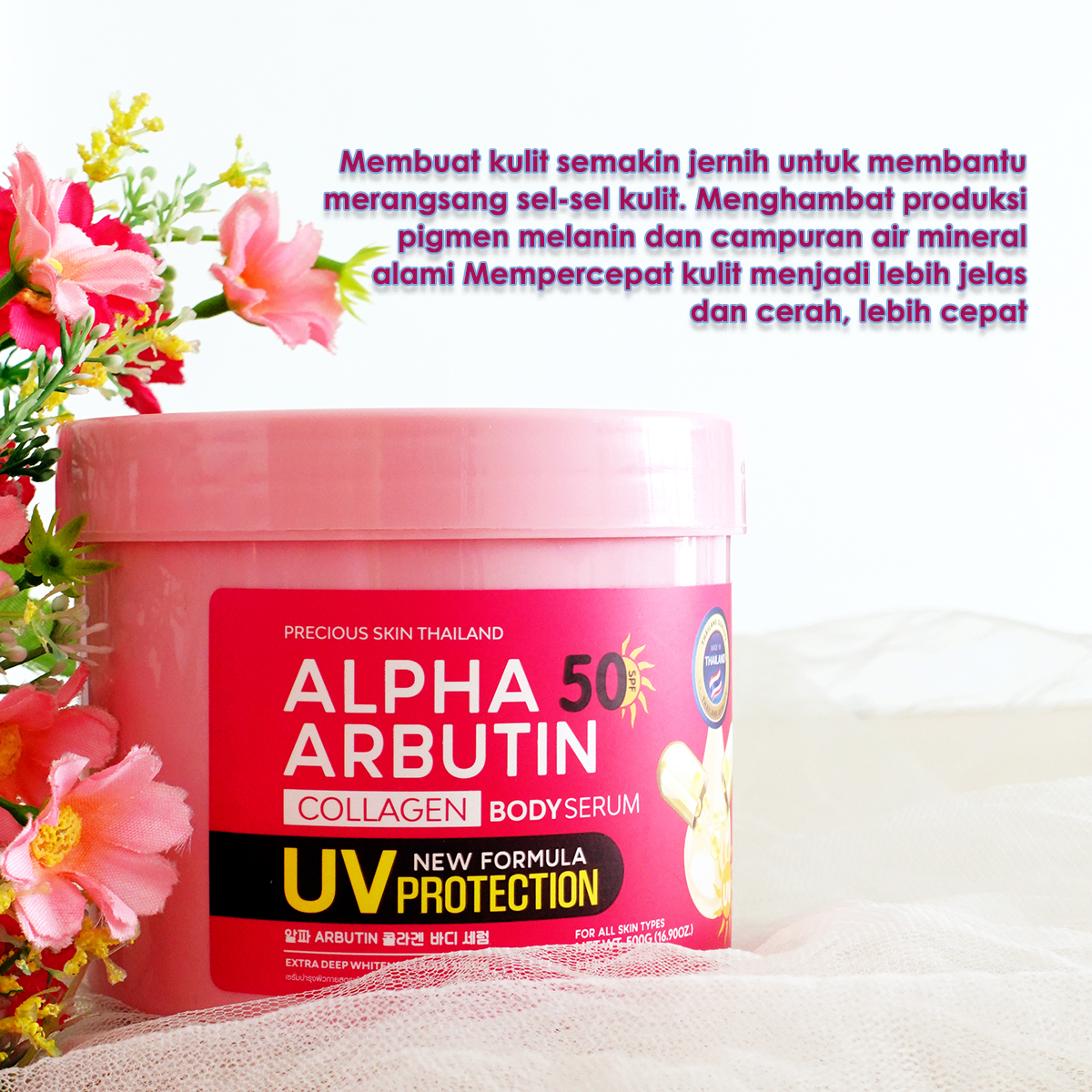 Precious Skin Alpha Arbutin Collagen Body Serum SPF50 - 500g