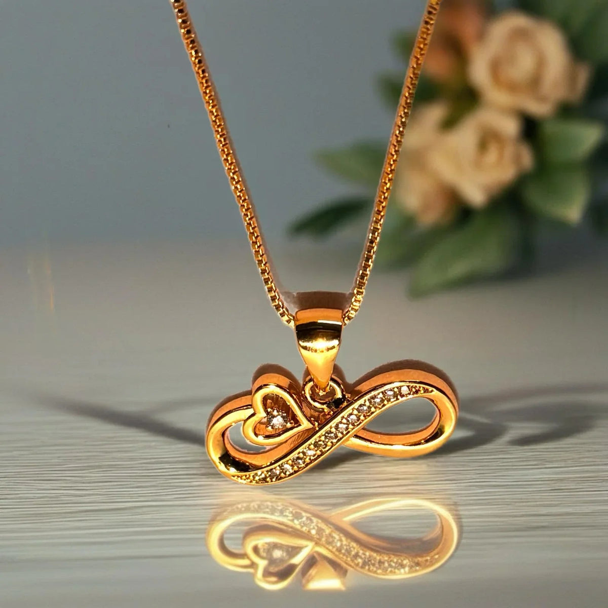 Unique Design Golden Stainless Steel Necklace with pendant - FJ4219