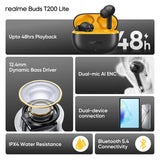 Realme T200 Lite True Wireless Earbuds Original