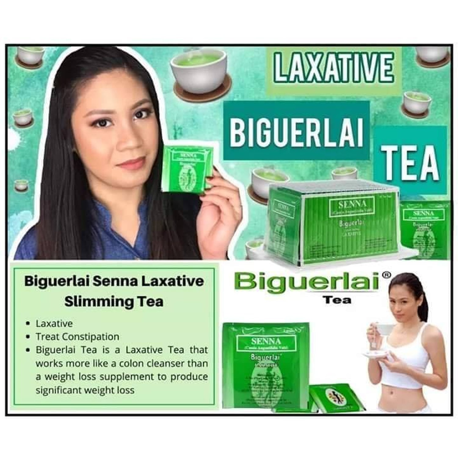Biguerlai Senna Laxative Herbal Tea - 25's Pack