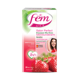 Fem USA Bikini & Underarms Strawberry Wax Strips For Sensitive Skin - 20Pcs