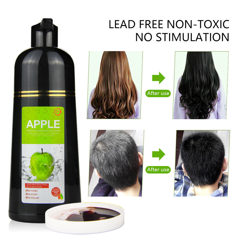 Apple Black Hair Color Cream Ammonia Free - 500ml