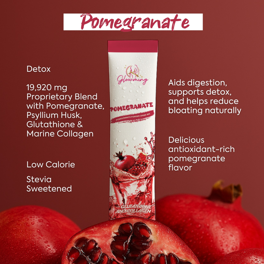 Glowming Pomegranate Powder Drink Mix - 10 Sachets x 20g