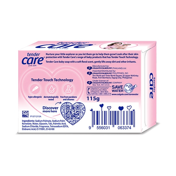 Tender Care Pink Soft Baby Soap - 115g × 3 Pcs