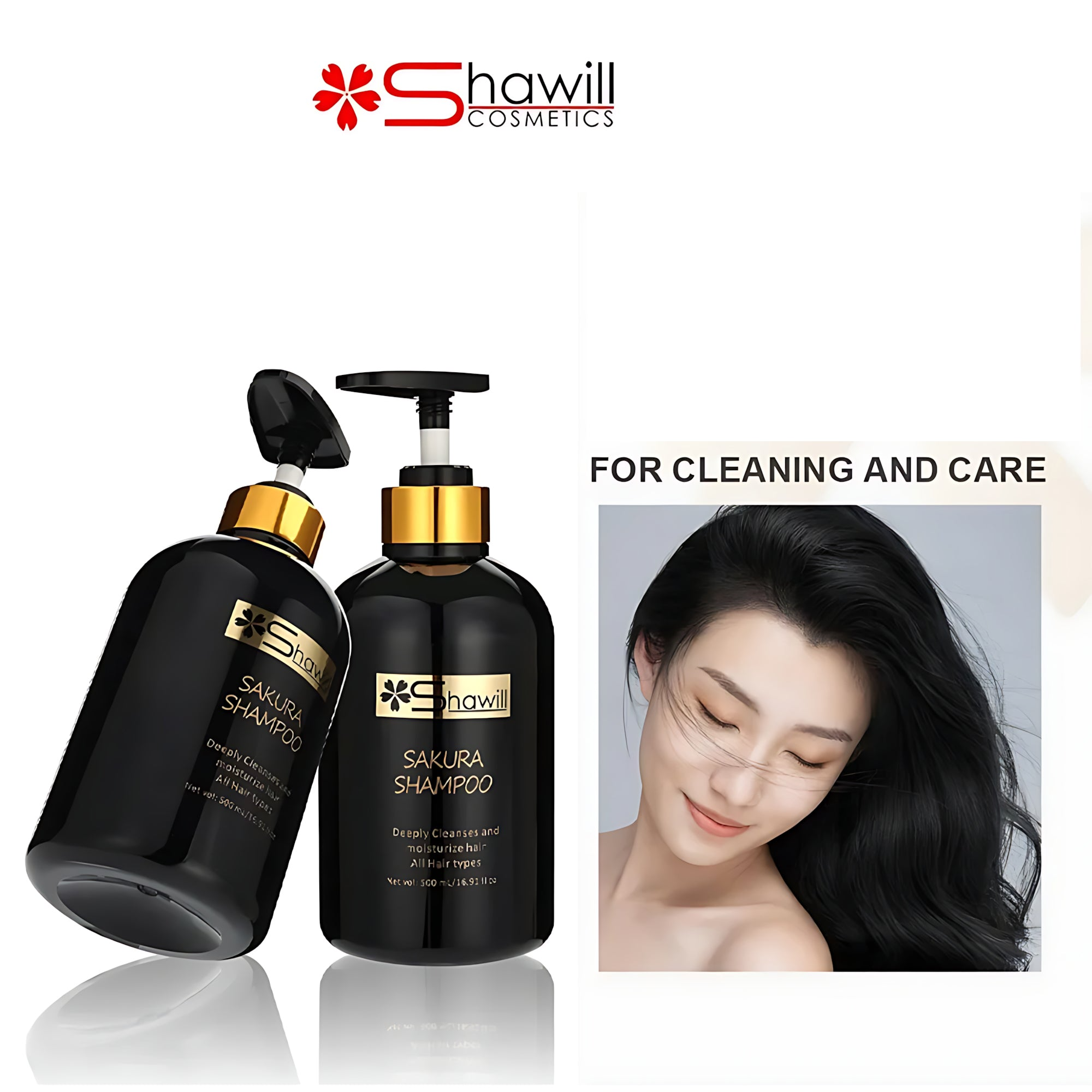 Shawill Sakura Shampoo Deeply Cleanses & Moisturizer - 500ml