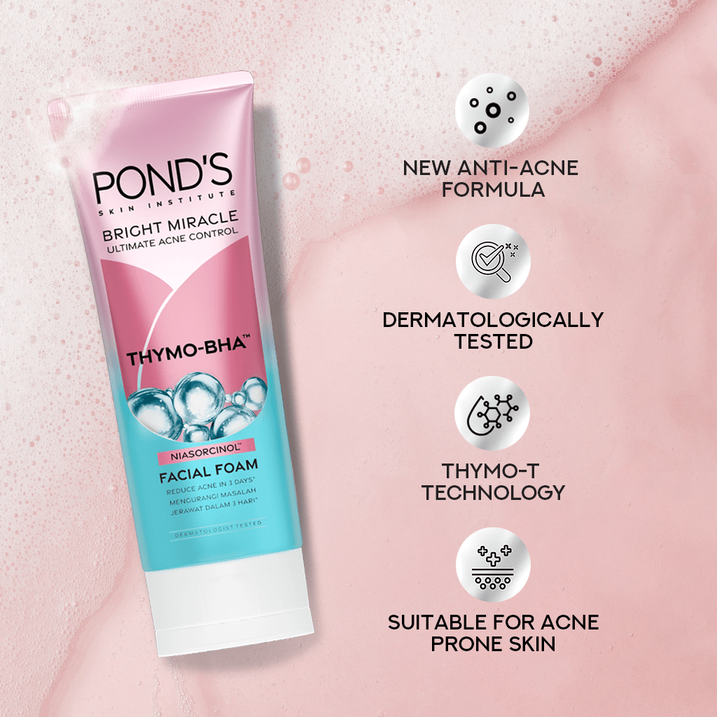 Ponds Ultimate Acne Control THYMO-BHA Facial Foam - 100g