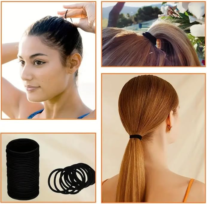 Premium Elastic Rubber Bands Black Color KT-109-525