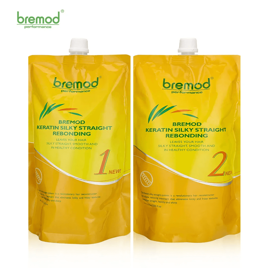 Bremod Keratin Silky Straight Rebonding Set (1)+(2) - 800ml+800ml