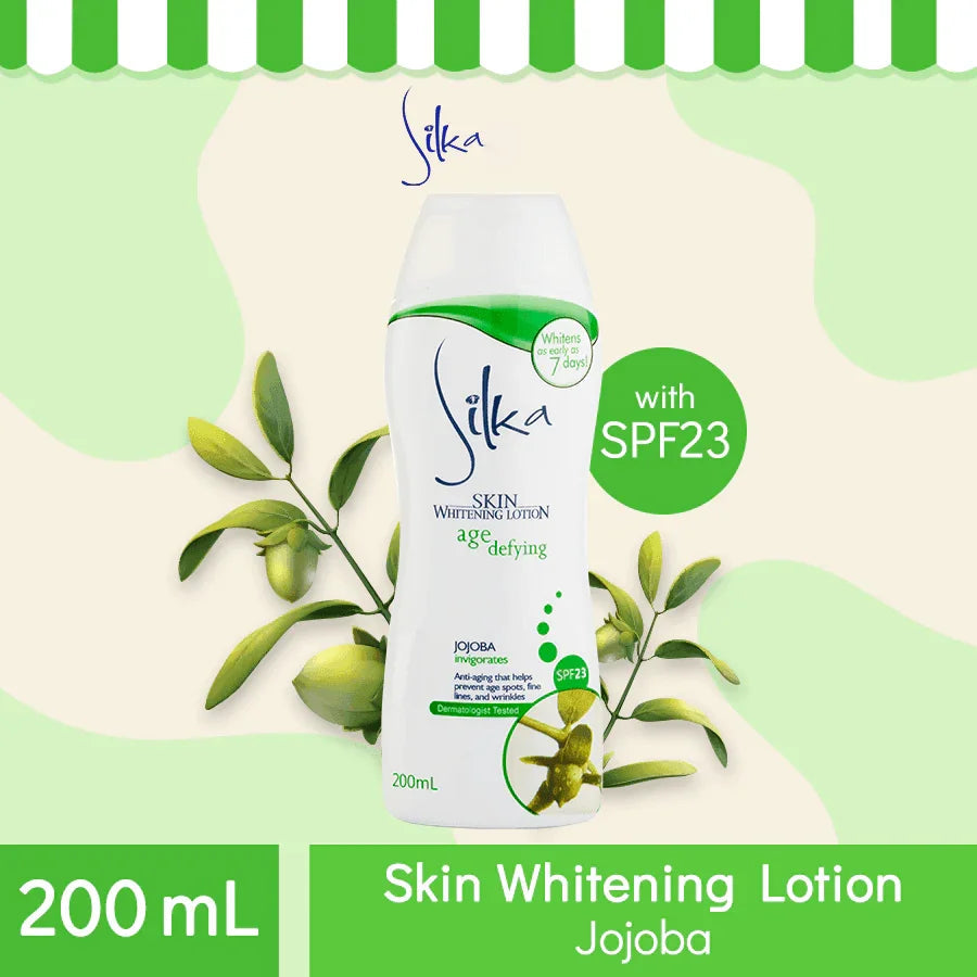 لوشن تبييض البشرة من سيلكا بزيت الجوجوبا ومضاد للشيخوخة SPF23 200 مل