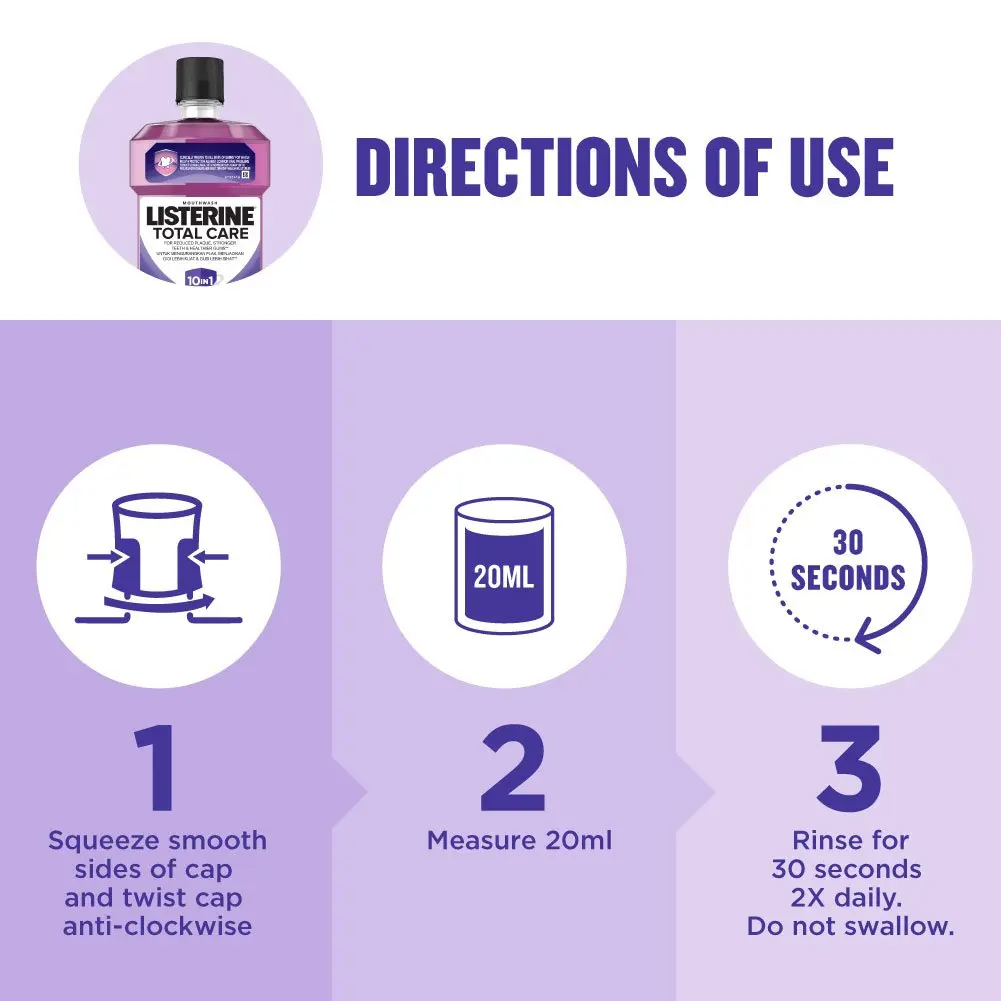 Listerine 10 In 1 Total Care Mouthwash - 250ml