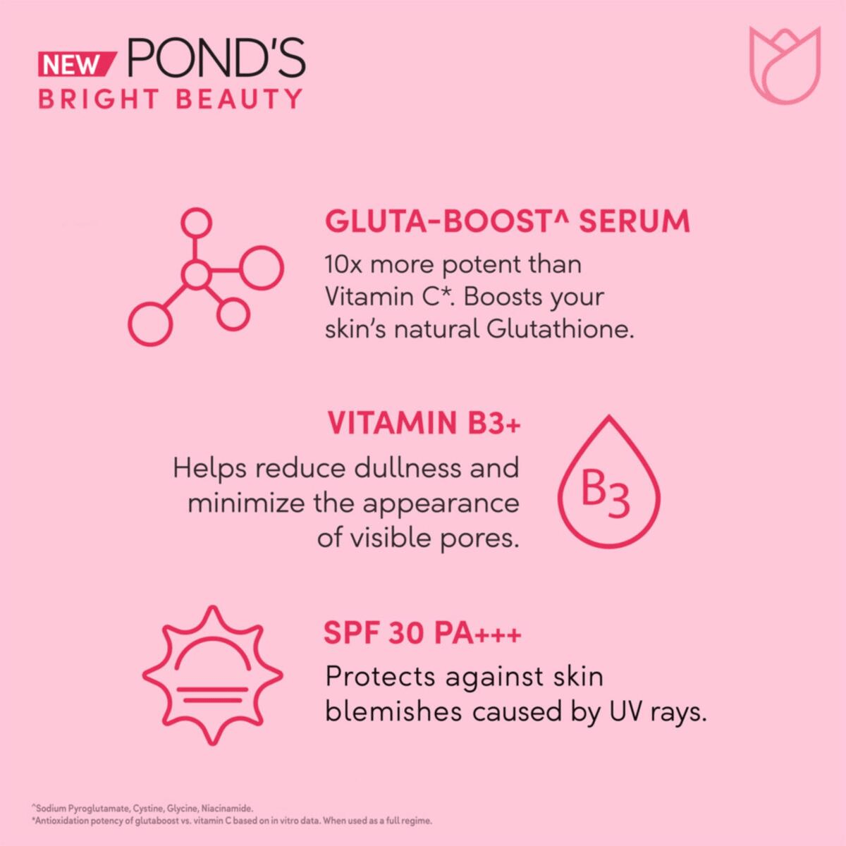 كريم نهاري من Pond's Bright Beauty Serum SPF30 PA+++ - 50 جرام