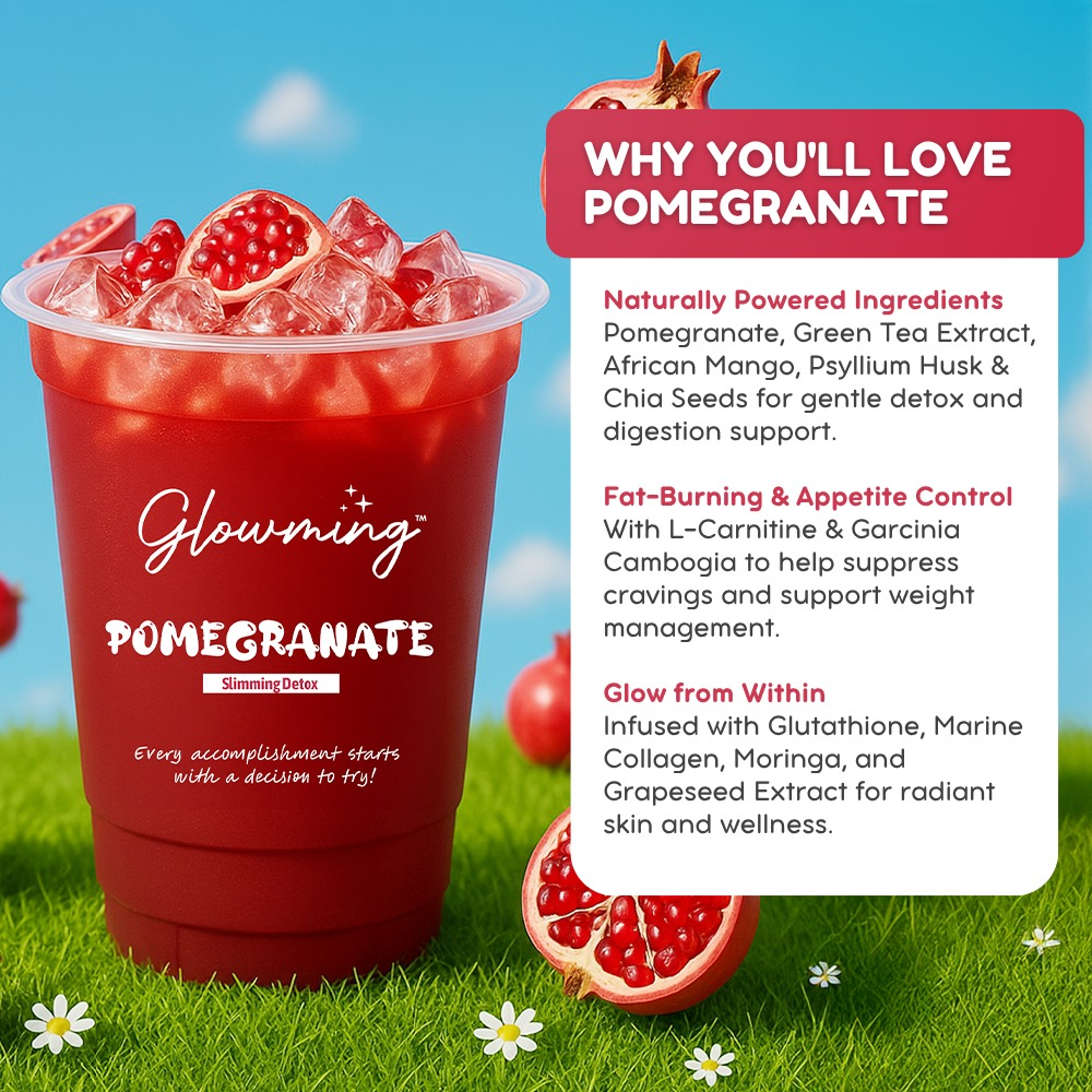 Glowming Pomegranate Powder Drink Mix - 10 Sachets x 20g