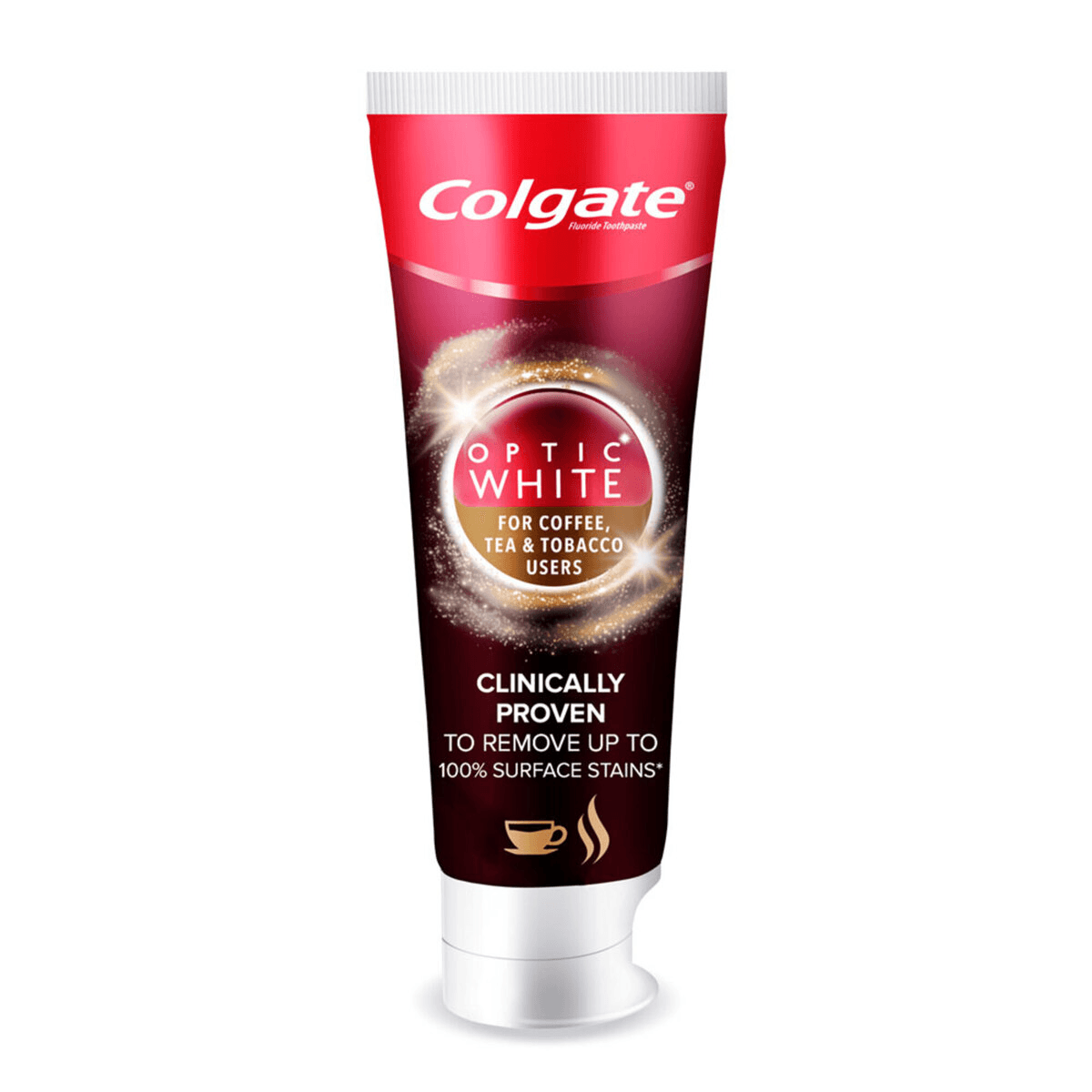 Colgate Optic White Toothpaste For Coffee Tea & Tobacco Users - 75ml