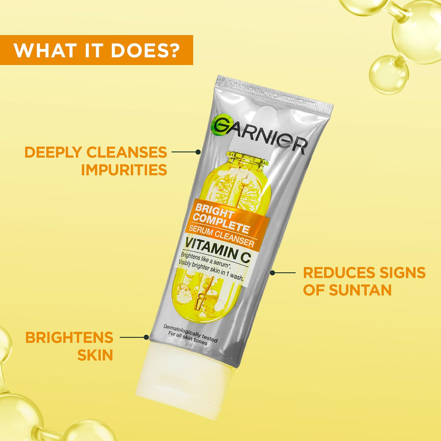 Garnier Bright Complete Vitamin C Serum Cleanser - 100ml
