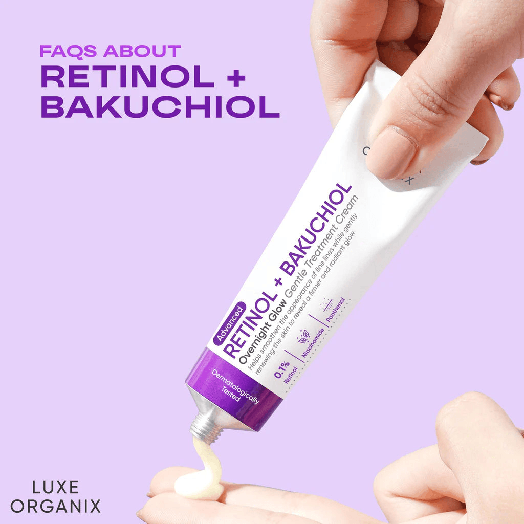 Luxe Organix Retinol + Bakuchiol Overnight Glow Gentle Treatment Cream - 30g