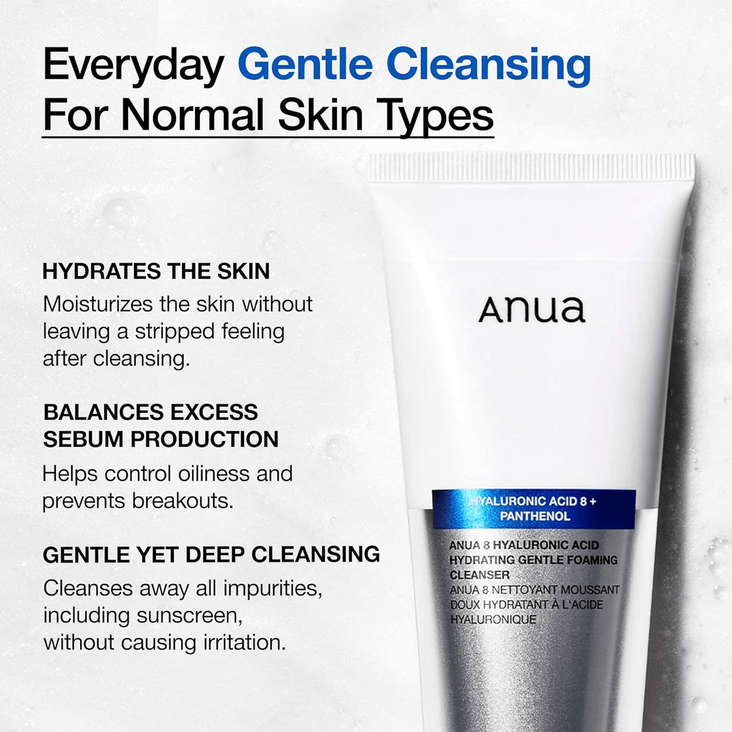 Anua 8 Hyaluronic Acid Hydrating Gentle Foaming Cleanser - 150ml