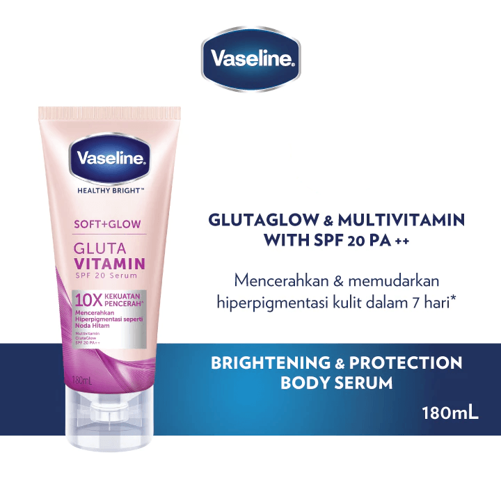 Vaseline Healthy Bright Soft+Glow Gluta Vitamin SPF 20 Serum - 180ml