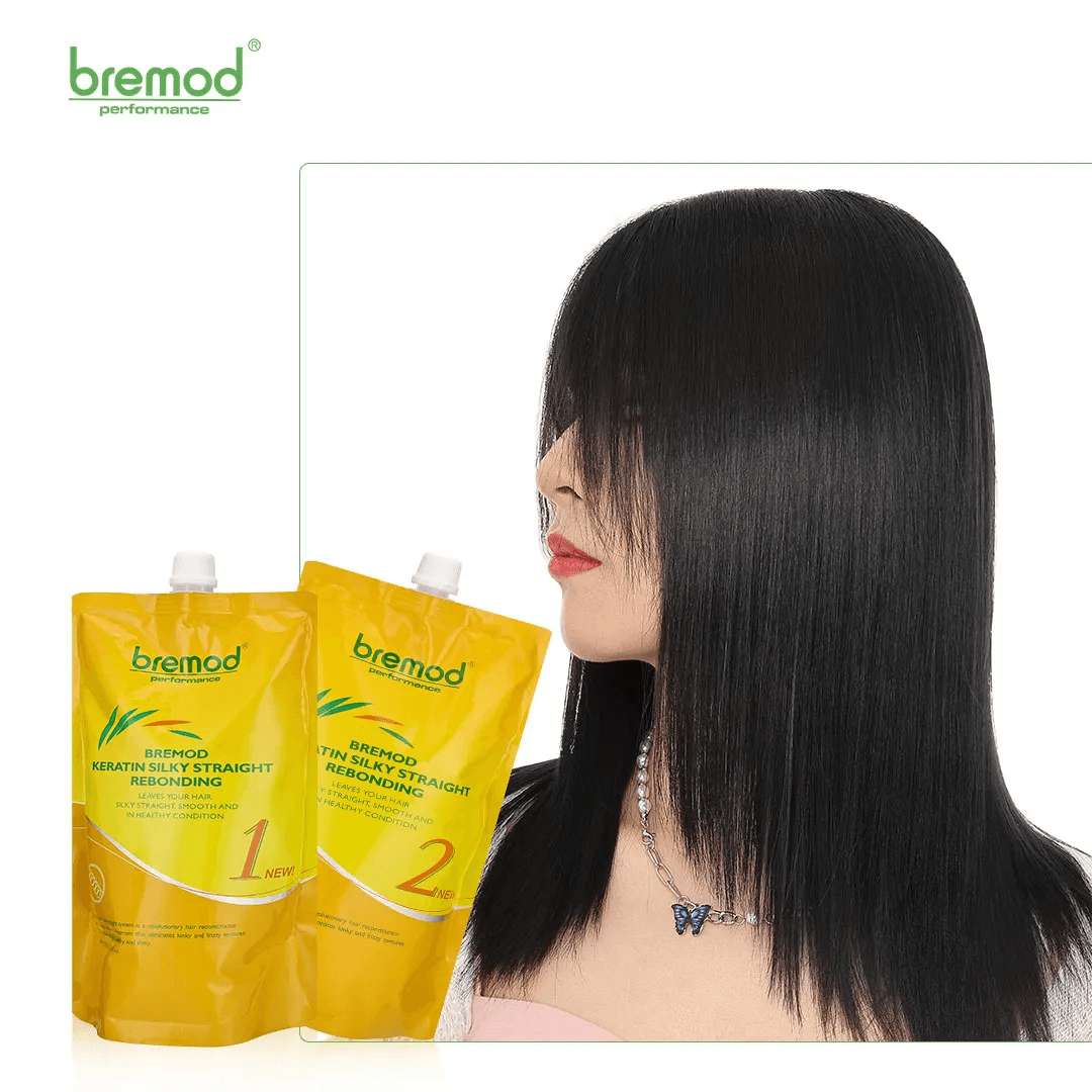 Bremod Keratin Silky Straight Rebonding Set (1)+(2) - 800ml+800ml