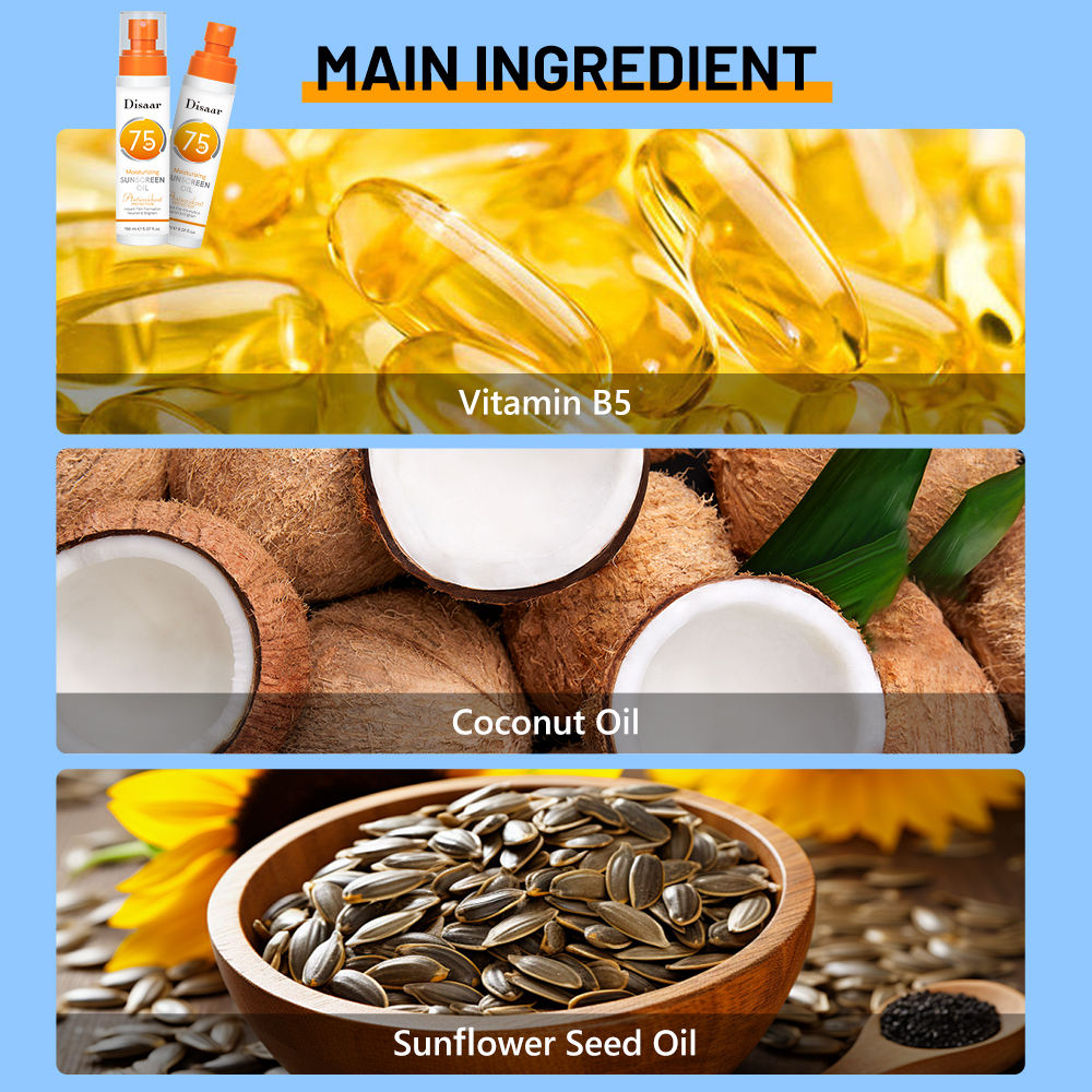 Disaar Moisturizing Sunscreen Oil SPF 75 - 150ml