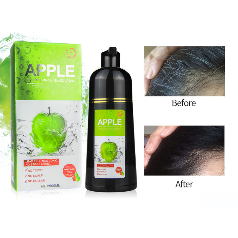 Apple Black Hair Color Cream Ammonia Free - 500ml