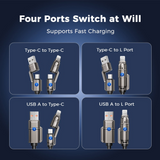 intex Multi Charging 240W 4 in 1 Fast Charging Cable