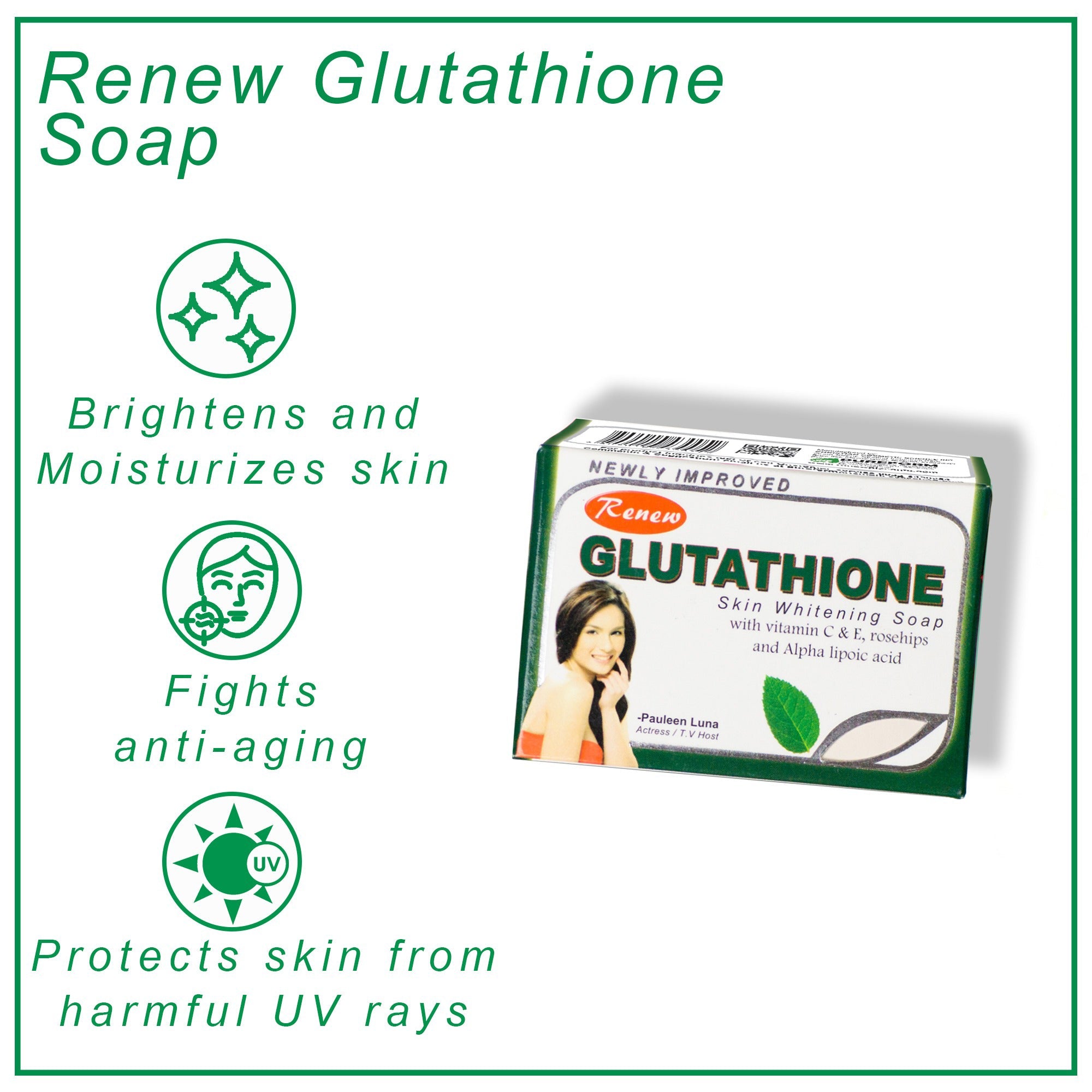 Glutathione Skin Whitening Soap 135g - Renew