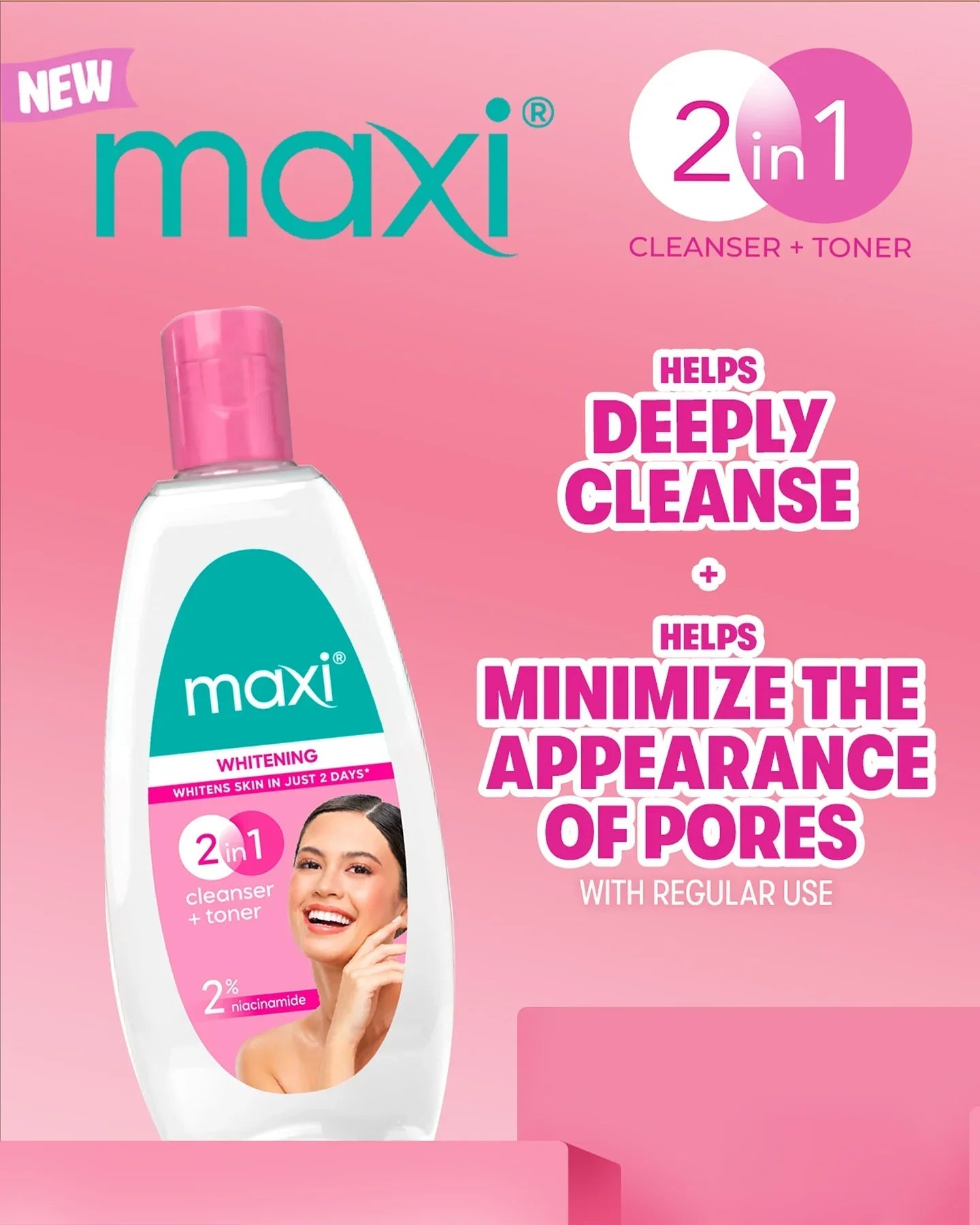 Maxi Brightening Cleanser + Toner - 135ml