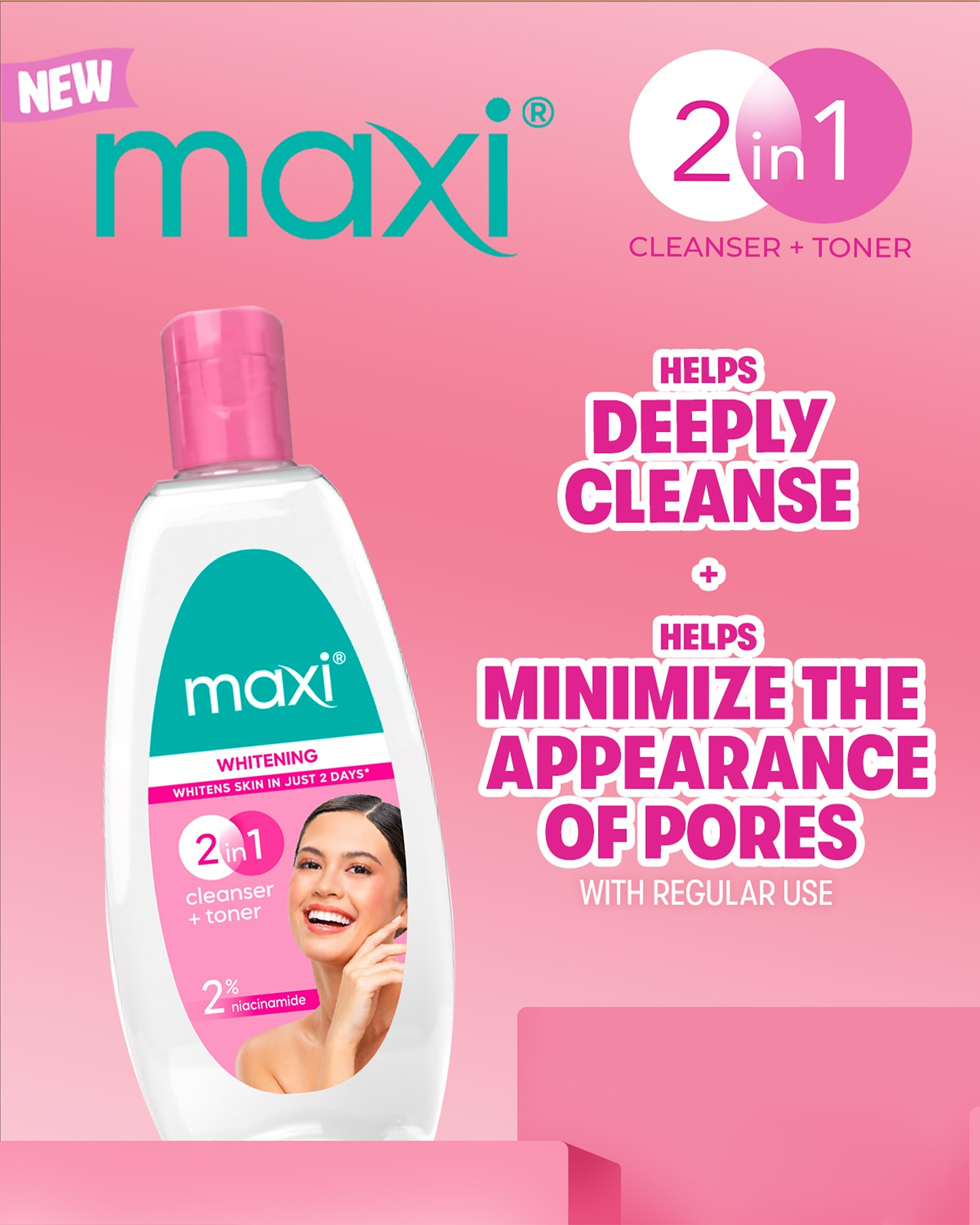 Maxi Brightening Cleanser + Toner - 135ml