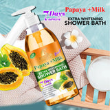 Roushun 2 in 1 Papaya + Milk Shower Bath - 1300ml