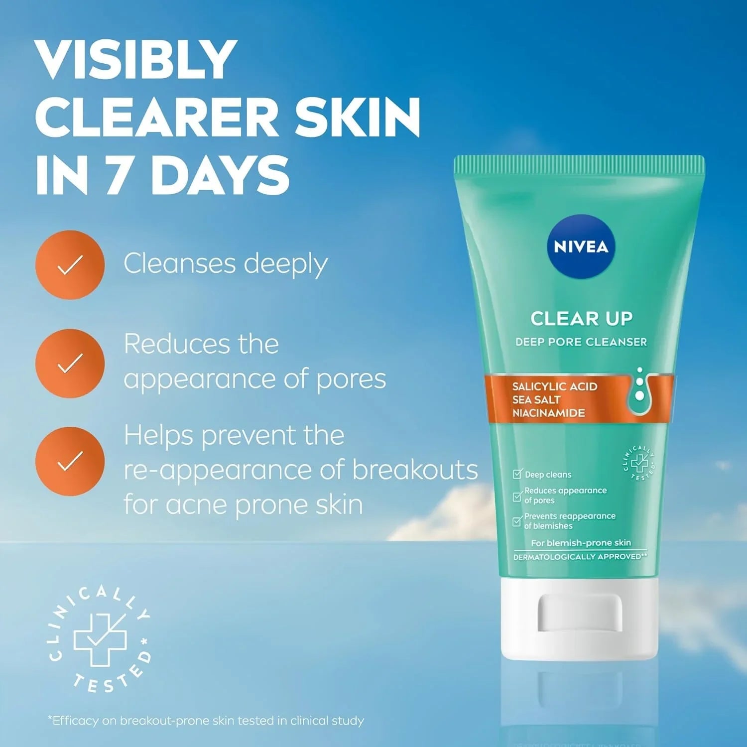 Nivea Clear Up Deep Pore Cleanser - 50ml