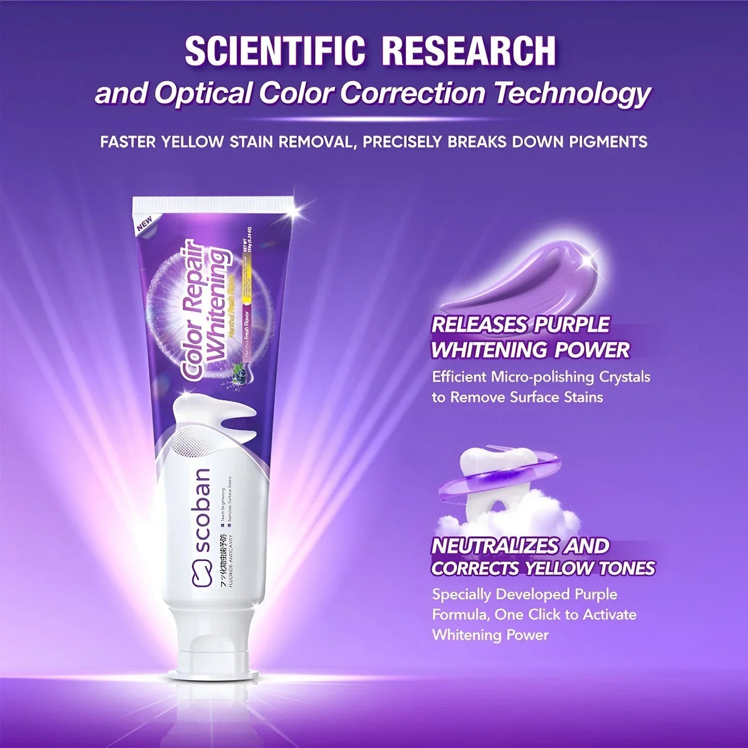 Scoban Color Repair Brightening Toothpaste - 150g