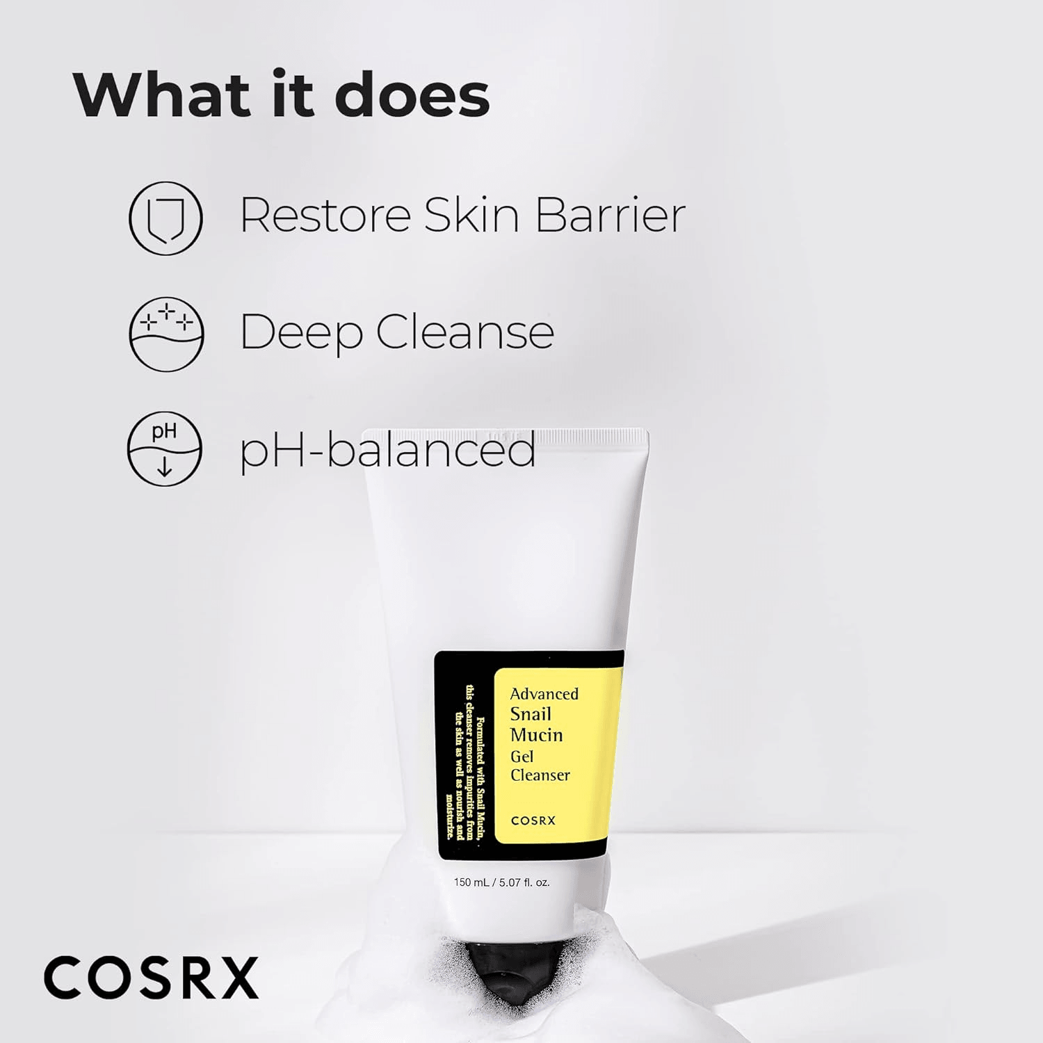 COSRX Advanced Snail Mucin Gel Cleanser - 150ml