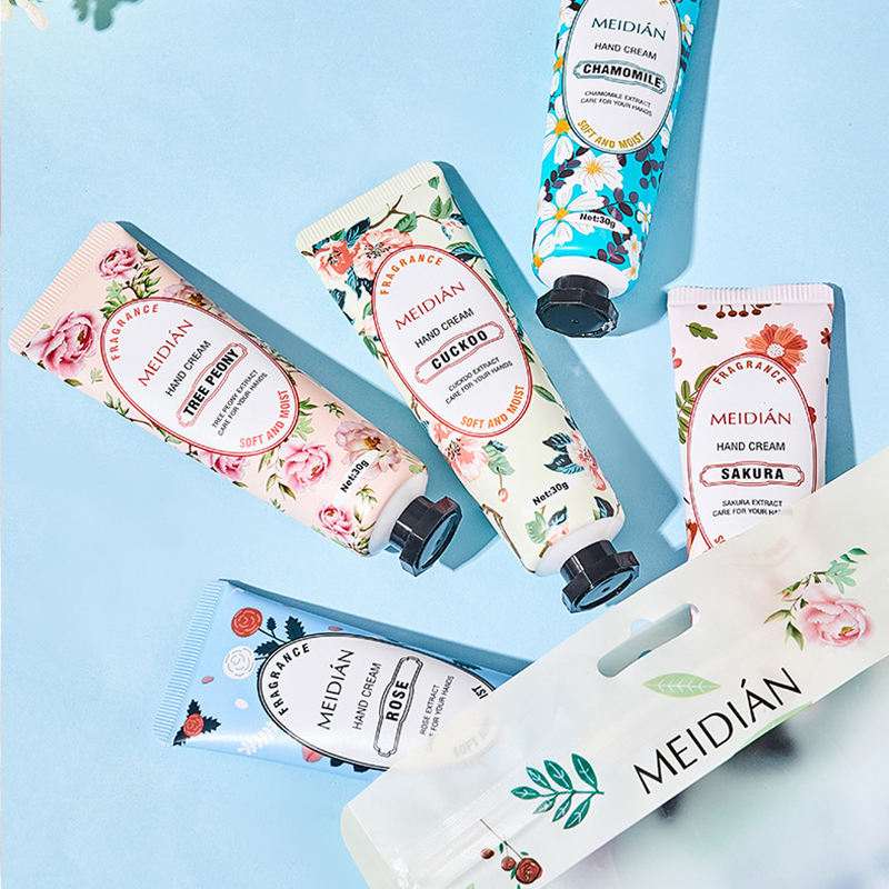 Meidian Flower Fragrance Hand Cream Set - 30g x 5 Pcs