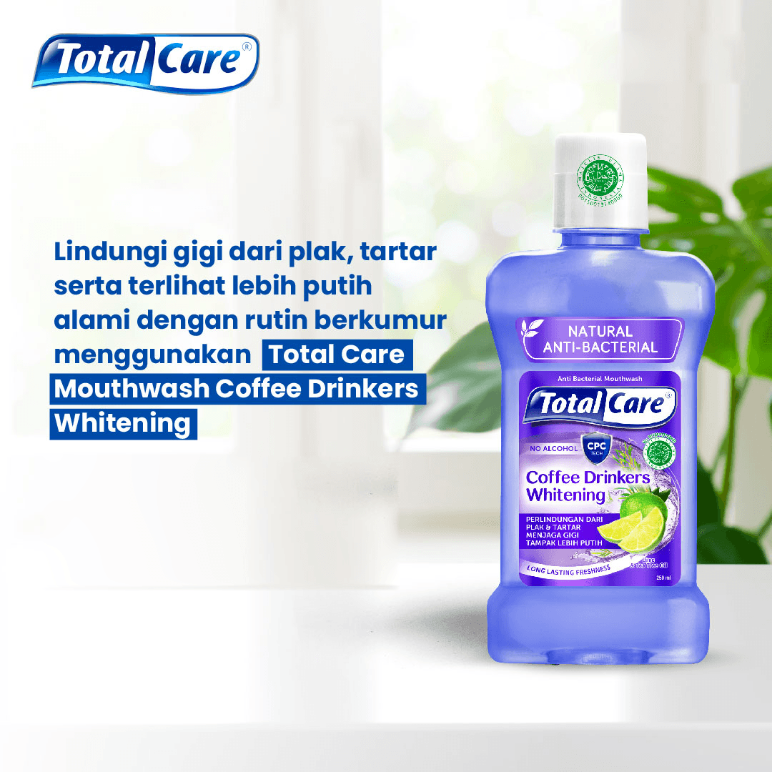 Total Care Anti Bacterial Mouthwash Coffee Drinkers Whitening - 250ml