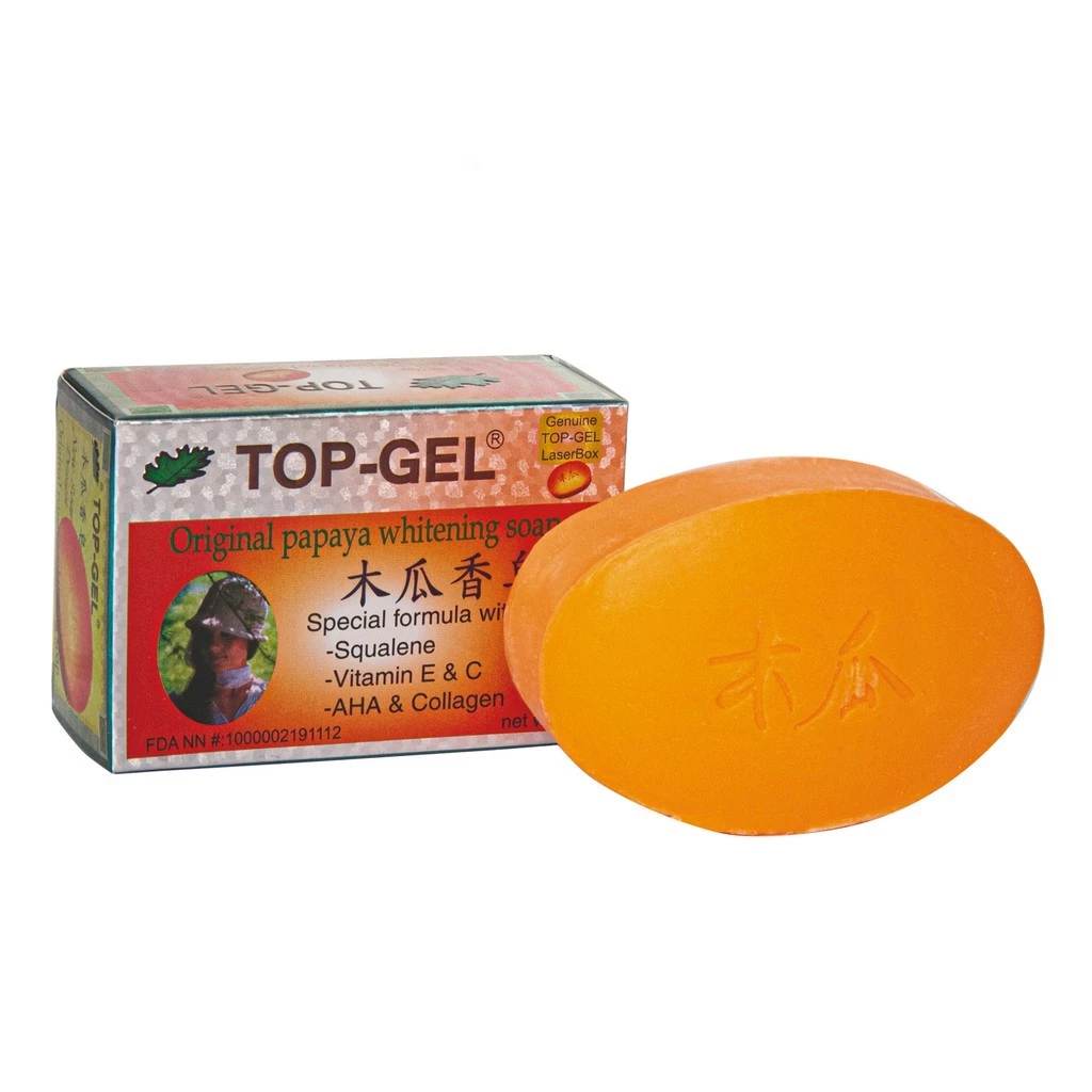 Top Gel Original Papaya Whitening Soap Special Formula 145g