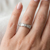Women's Silver Adjustable Ring #14