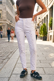 Women's Fashion White Very Light Ripped Jeans #7082