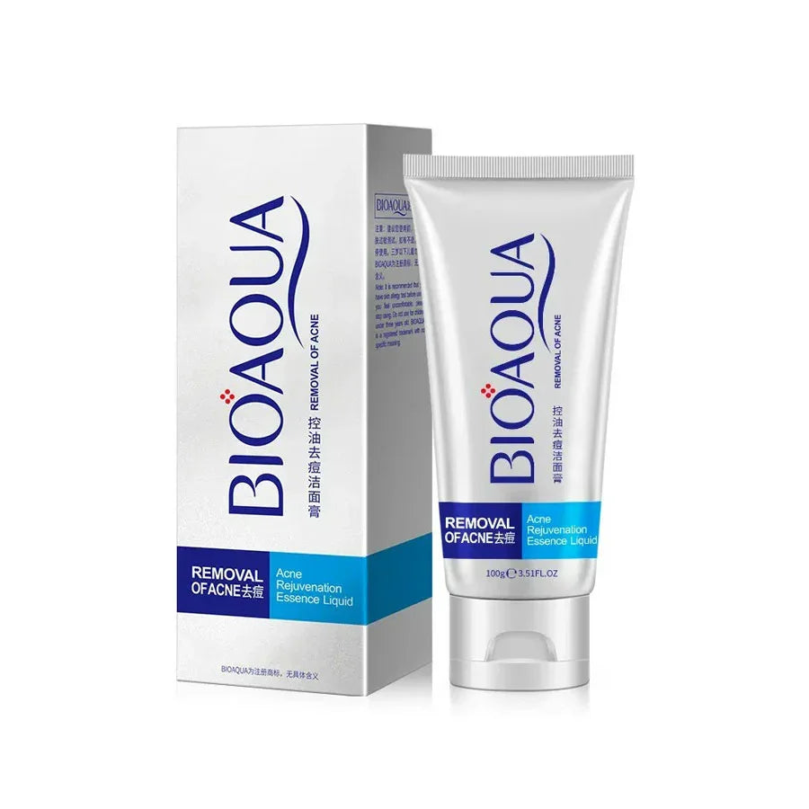 كريم تنظيف الوجه وإزالة حب الشباب من BIOAQUA للعناية بالبشرة والبقع والندبات وعلامات العيوب 100 جرام