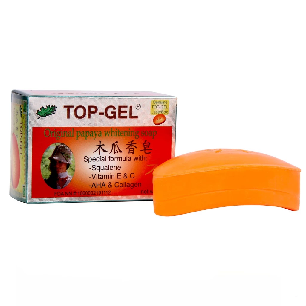 Top Gel Original Papaya Whitening Soap Special Formula 145g