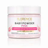Florence Baby Powder Pink Brightening Scrub For Face & Body - 300ml