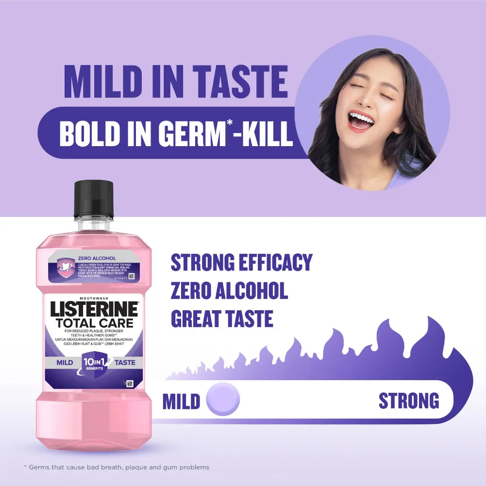 Listerine 10 In 1 Total Care Mouthwash Mild - 250ml
