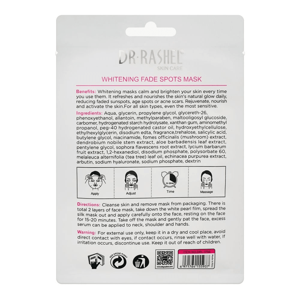 Dr.Rashel Whitening Fade Spots Sheet Mask - 10Pcs × 25g