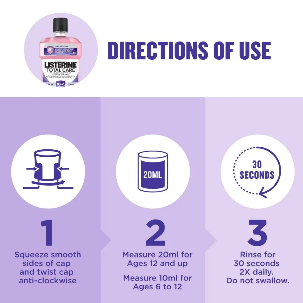 Listerine 10 In 1 Total Care Mouthwash Mild - 250ml