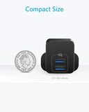 شاحن Anker PowerPort Mini الأصلي ثنائي المنفذ USB-A - A2620