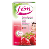 Fem USA Facial Strawberry Wax Strips For Sensitive Skin - 20Pcs