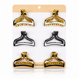 Unique Design Hair Claw Clips - 6 Pcs (C144)