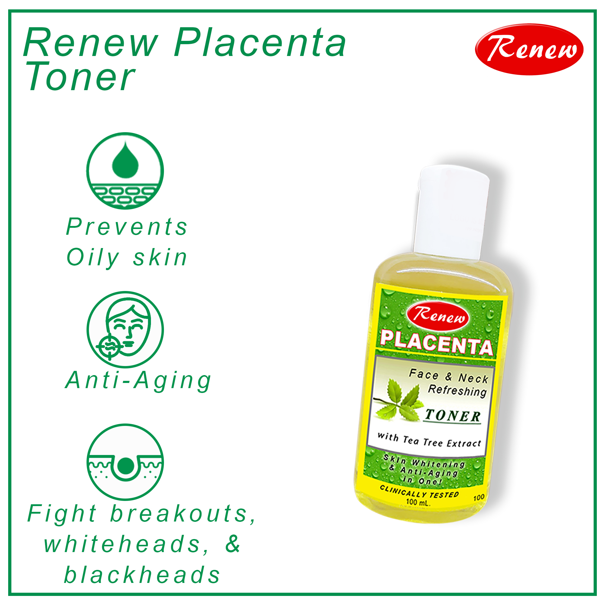 Renew Placenta Face & Neck Refreshing Toner - 100ml