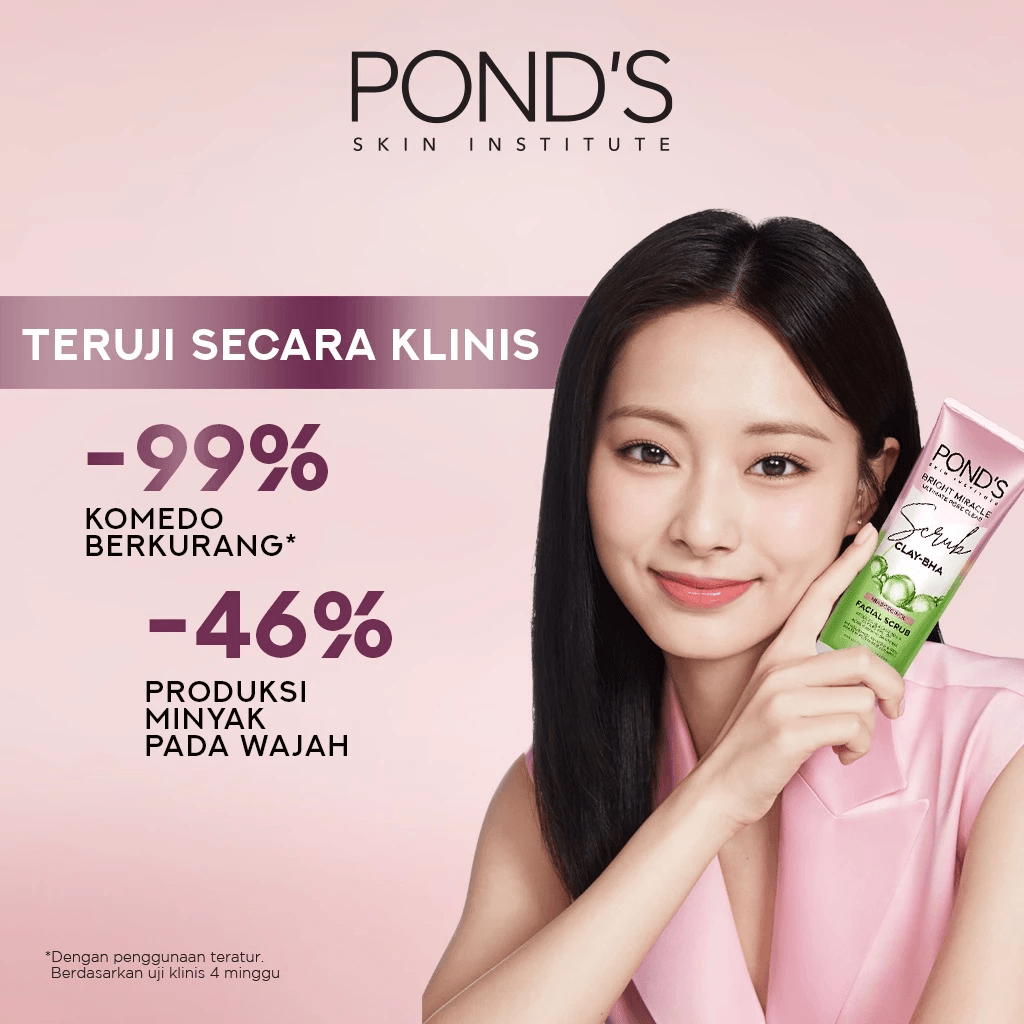 Pond's Bright Miracle Ultimate Pore Clear CLAY-BHA Facial Scrub - 100g